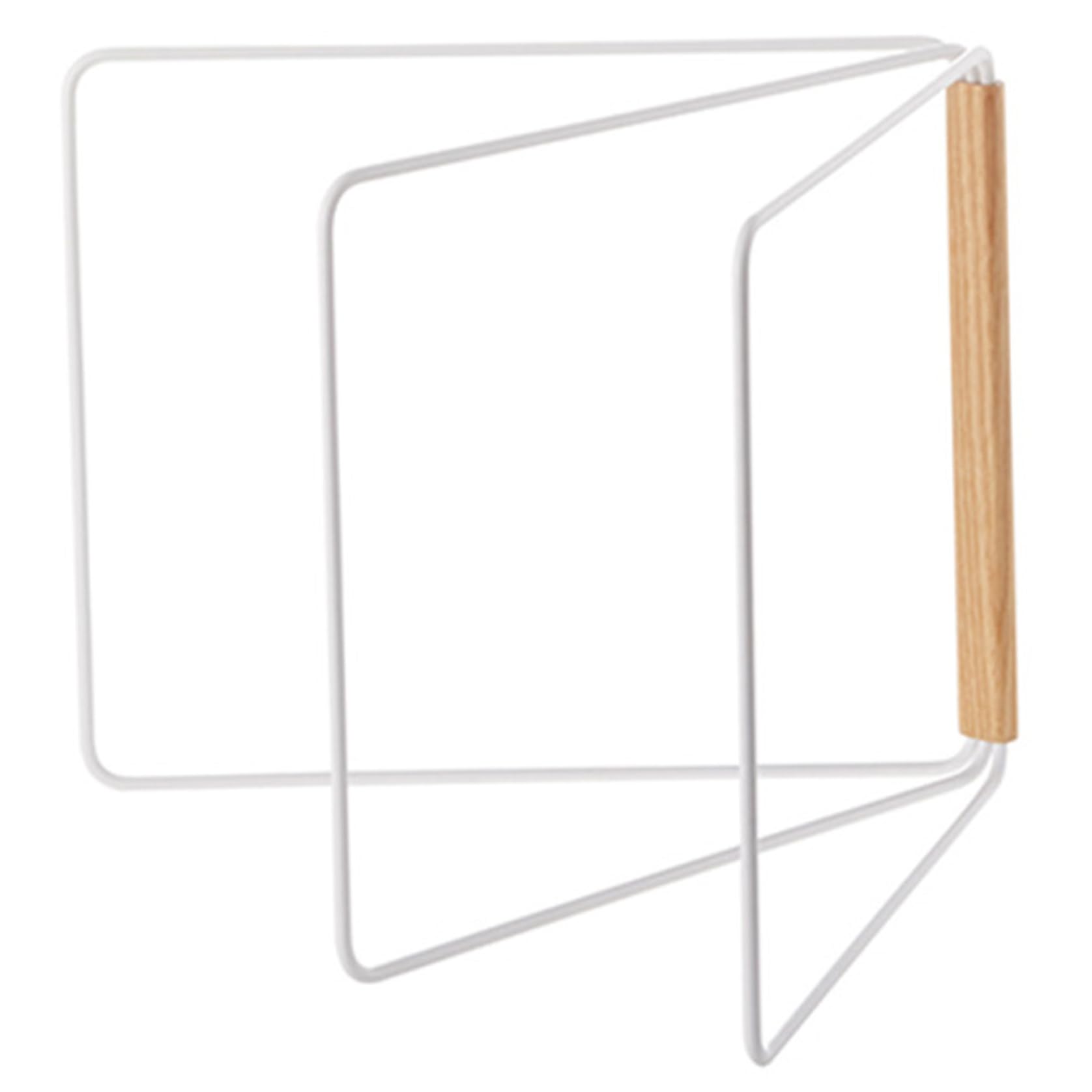 Support de serviette de comptoir blanc au design épuré et pliable