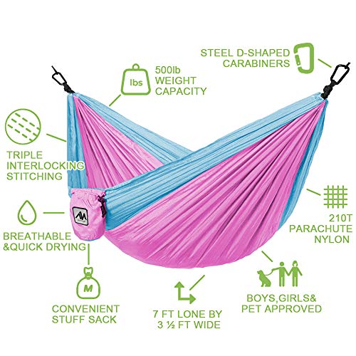 Ayamaya Kids Camping Hammock Outdoor Gifts Stuff For Kid Child Girls Boys Toddlers, Ultralight Small Size Mini Hammocks With Strap & Carabiner Sling Swing Tree Hammock Indoor Outside #TOP1