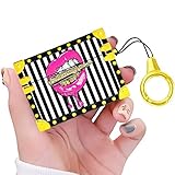 Fiyart Apple Airpods Pro 2019 Case Pink Lips in Bullet Gold Luxury Trunk Charging Cover Protective...