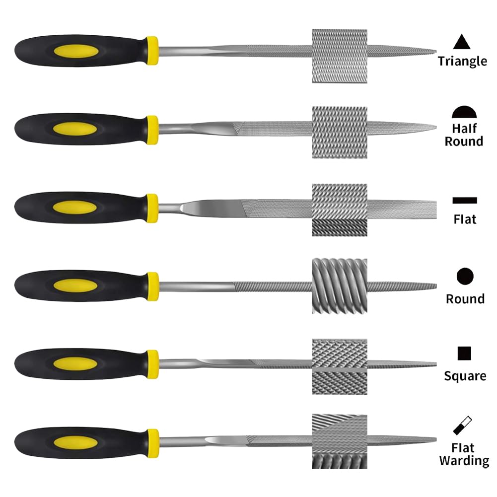 6 Pcs Metal File Set, Professional Metal Files for Steel Mini Files Tools Needle File Set - Image 3