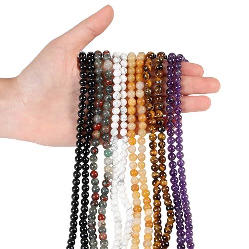 Zhiyuxi X801 Amethyst Crystals Purple Beads 100Pcs 6Mm Round Bead Loose Stones Bracelet Jewelry Making Gemstones 2 Strand thumb #5