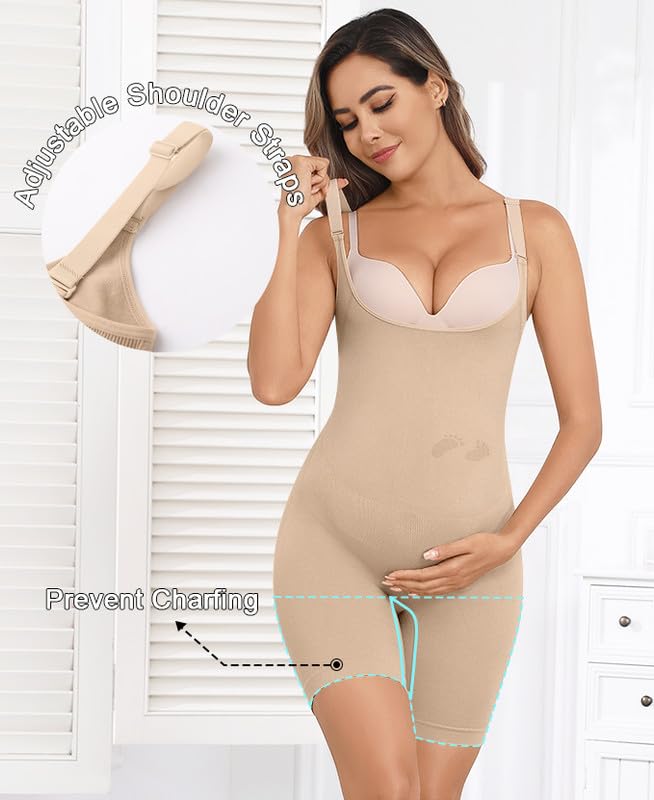 Damen Umstandsbody Nahtlose Schwangerschaft Shapewear Shorts Unterkleider Bauchstütze