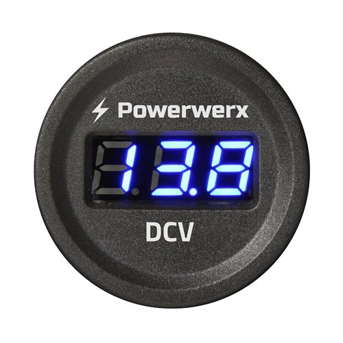 Panel Mount Digital Blue Volt Meter for 12/24VDC 5-30VDC Electrical Systems