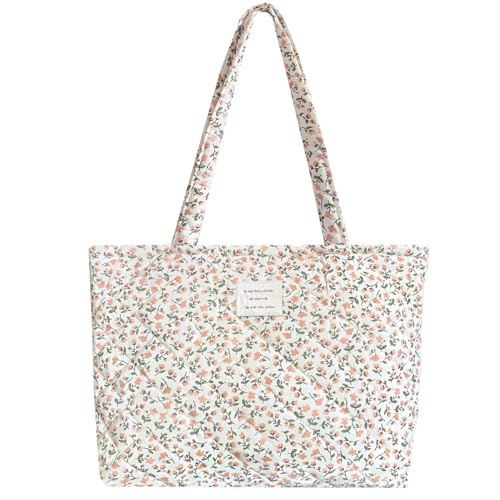 Image of Sunwel Fashion Top Zipper Floral Quilted Bag Small Tote Bag for Women