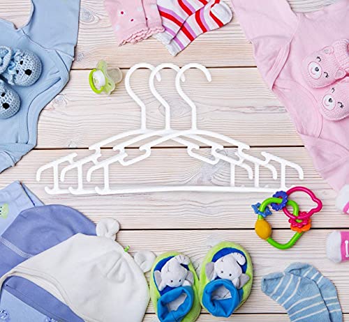 KEPLIN 36 stuks witte plastic kinderkamerhangers, antislip babykleerhangers, ruimtebesparende buisvormige hangers, meer… - Afbeelding 8