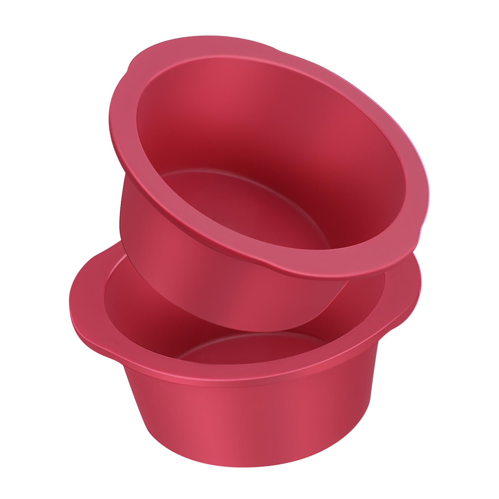 Ipetboom 2pcs Non Stick Silicone Cake Round Baking Pans for Artistic Smash Cakes Heat Easy Release for Versatile Baking Projects Compact