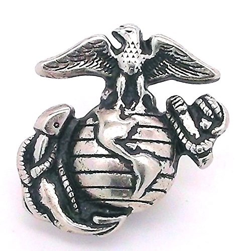 Stecksstore Marines Corp Logo Antique Nickel Concho Snap Cap 1" 1265-36, Antique Nickel