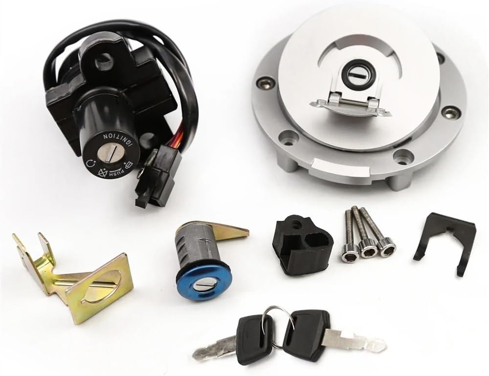 Hexeh Motorcycle Gas Caps Motorcycle Ignition Switch Lock Fuel Gas Cap Lock And Seat Lock With Keys For H&on&da CBR600 CBR 600 F2 F 2 F3 F 3 1991-1998, One set