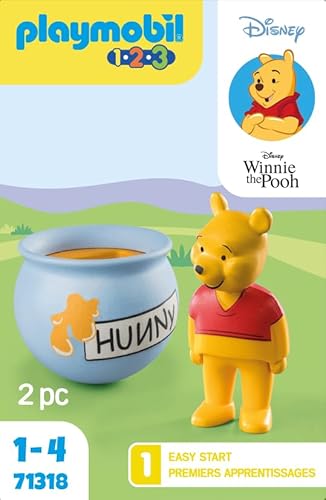 Playmobil 71318 1.2.3 & Disney: Winnie l'ourson et culbuto Pot de Miel - avec Un Personnage et Un Pot de Miel - Mes Premiers Apprendre en s'amusant - pour Les Tout-Petits 18-36 Mois