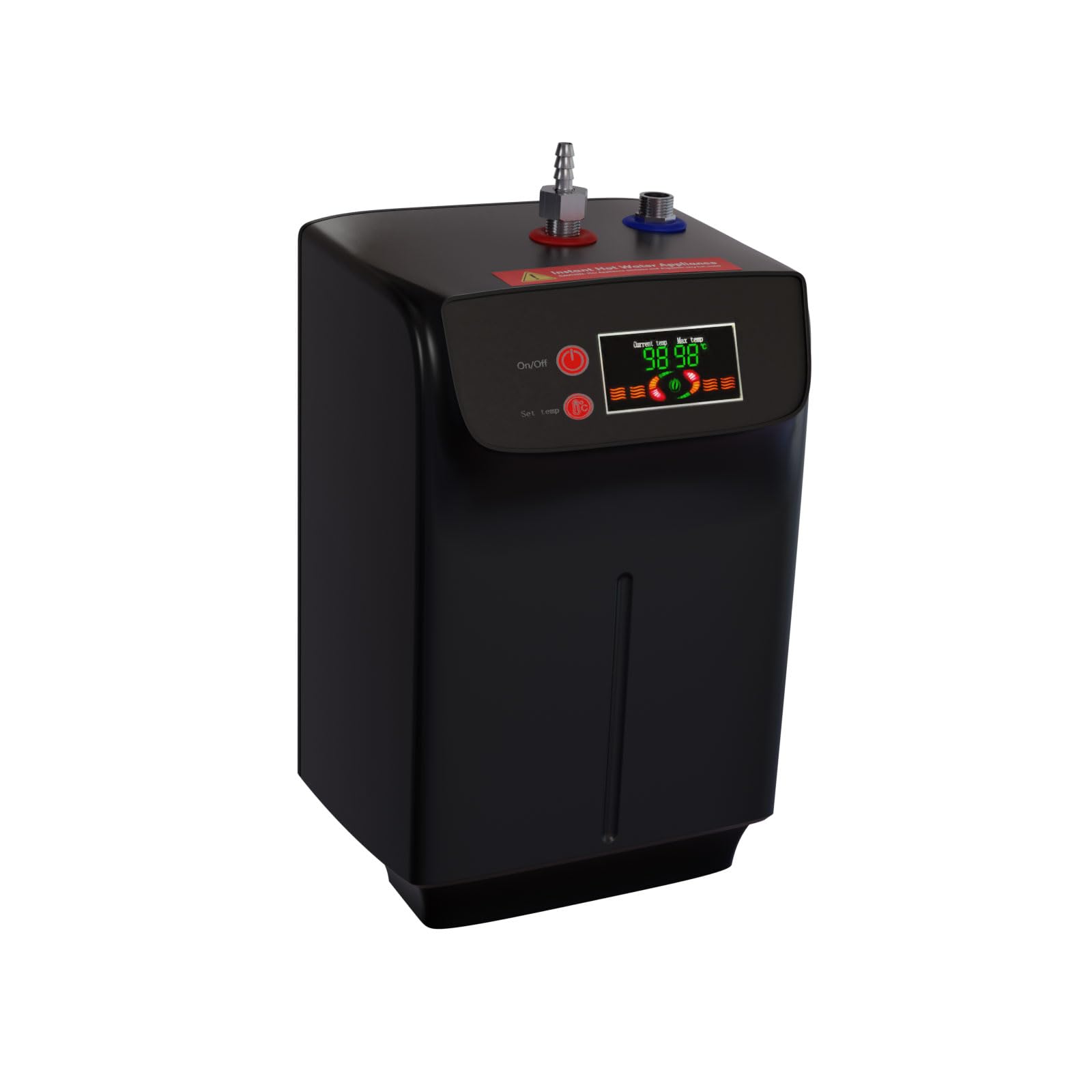Flode Boiling Unit for Boiling Water Taps - Instant Hot Water Unit for Hot Taps - Boils Up to 98° Celsius – 3 in 1 & 4 in 1 Boiling Water Tap Boiler - 2.4l Insulated Tank in Stylish Matt Black