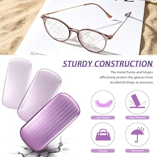 Image of Hifot Metal Eyeglass Case Hard Shell, Aluminum Spectacles Box Sunglasses Case for Men Women, Reading Glasses Holder