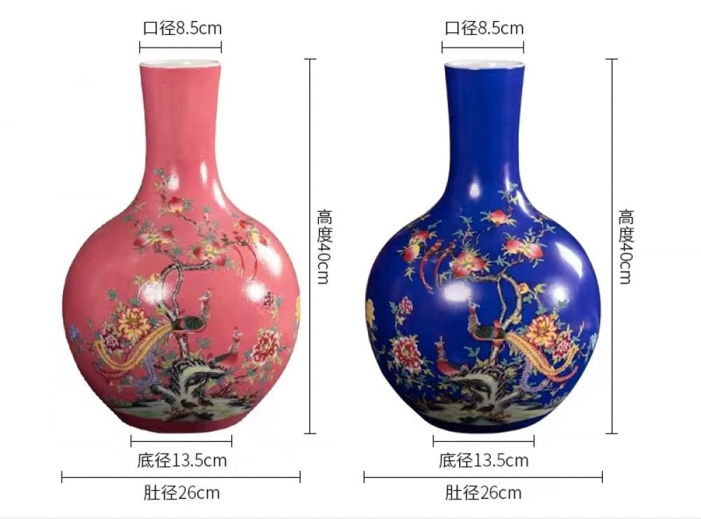 Amazon.co.jp: 中国のセラミック花瓶白大型中国の花瓶磁器の花の花瓶