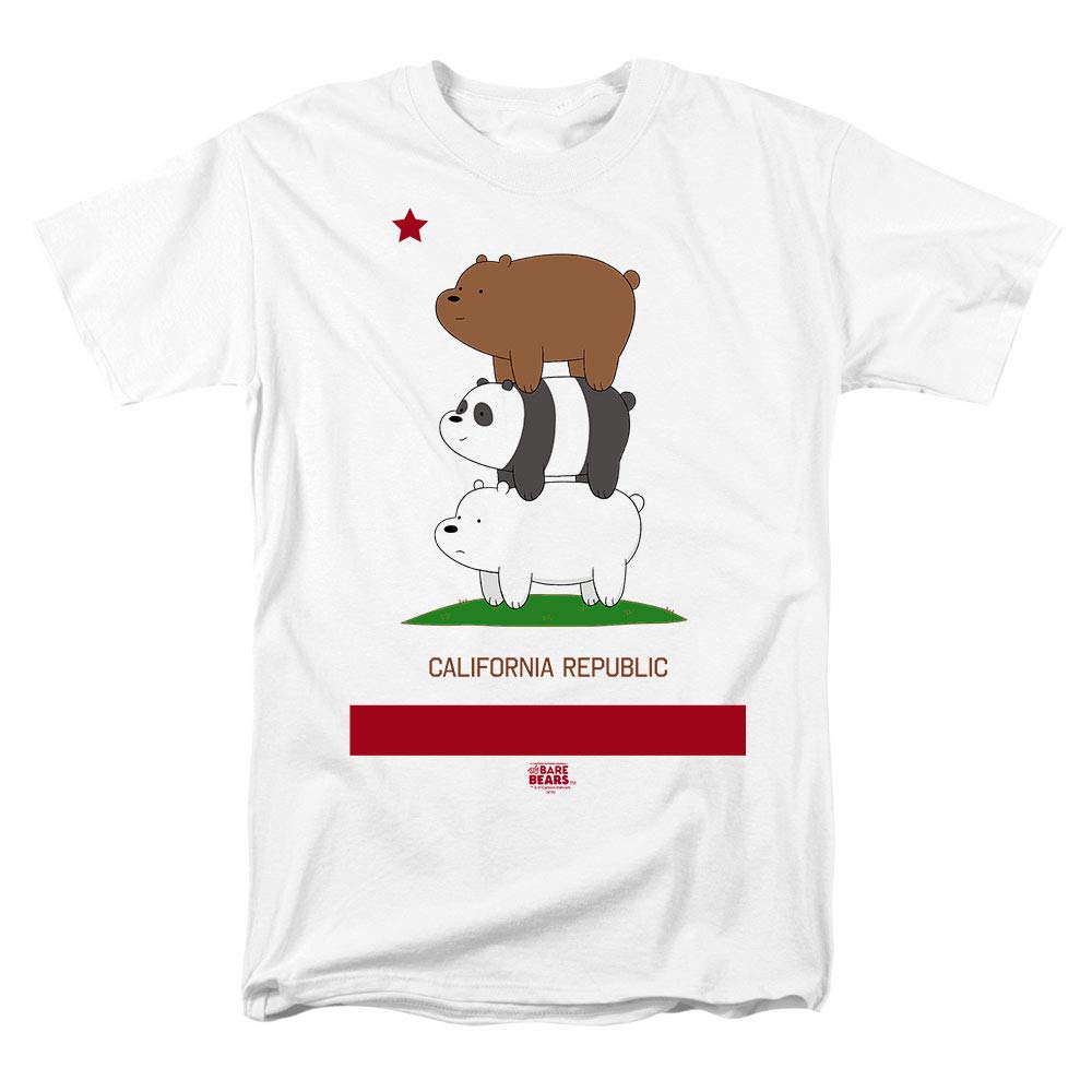 Popfunk We Bare Bears Cartoon Network California Republic Parody T Shirt & Stickers