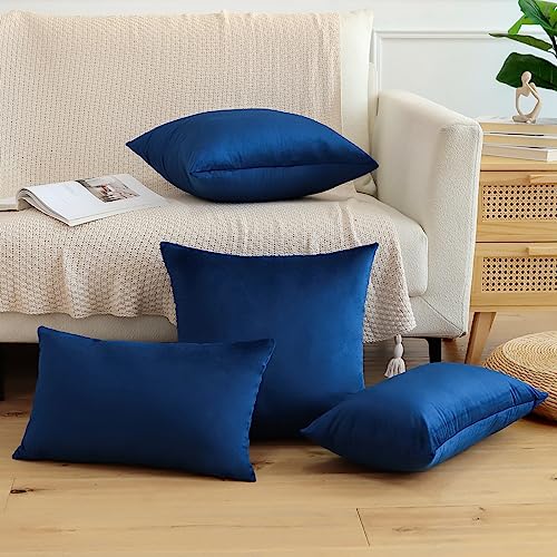 JOTOM Set di 2 Fodere in Velluto Morbido Solido