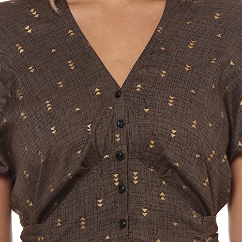 Image of Campus Sutra Women's Cotton Fit and Flare above The Knee Casual Dress