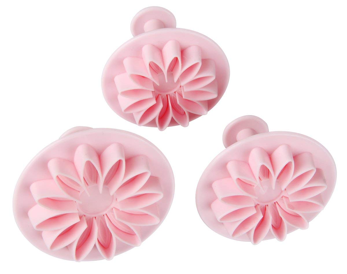 Zenker 44801 Fondant Scavino in Fiore 55/6/7 cm in plastica Colore Rosa