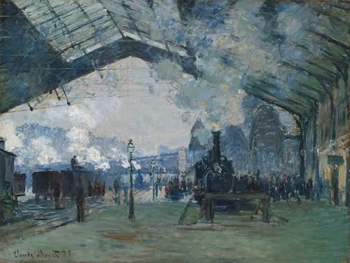 Cuadro Gare Saint Lazare de Monet: la solución para vestir paredes vacías con arte de 60x90