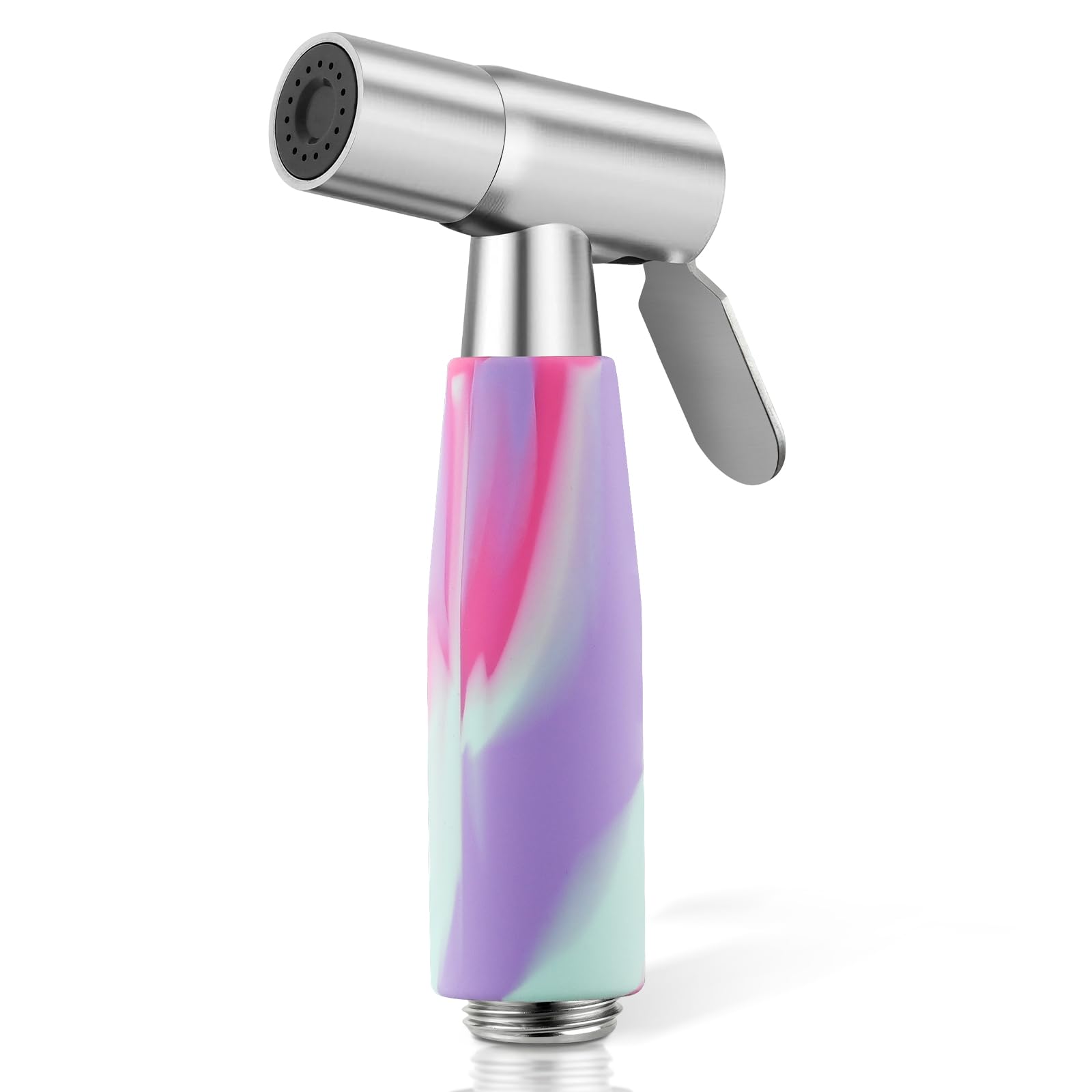 Mornwaen Women's Multicolour Handheld Bidet Sprayer Head,Stainless Steel Muslim Shower Head For Toilet,Adjustable Pressure Jet Sprayer For Feminine Hygiene And Pet Bath Bathroom Cloth Diaper Cleaning (Multicolour)