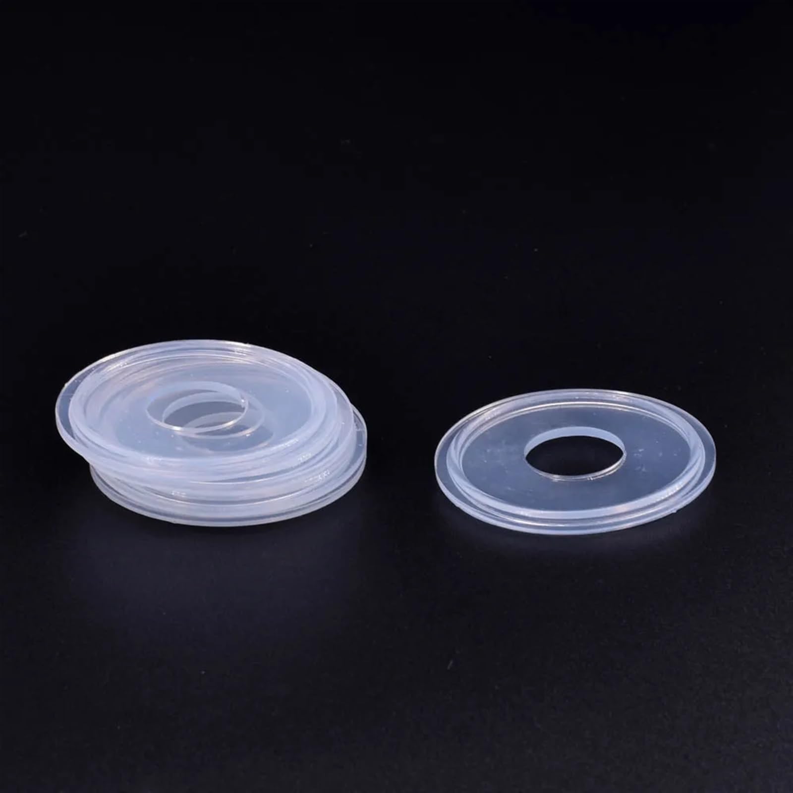 Transparente 1/2" 3/4" 1" 1,5" 2" 2,5" 3" 4" Tira de junta de sellado de silicona con triple abrazadera for dioptrías (Tamaño : 204x217mm)
