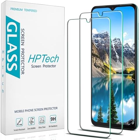 HPTech (2 Pack) Designed For Samsung Galaxy A13 5G Tempered Glass Screen Protector, Easy Installation, Bubble Free, Case Friendly Cover