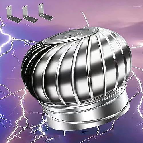 Tapa de Chimenea Ventilador de Techo eléctrico Tapa de ventilación para techos de Acero Inoxidable para Casas Fábrica Granja Estufas de Chimenea industriales Chimenea (Tamaño: 300