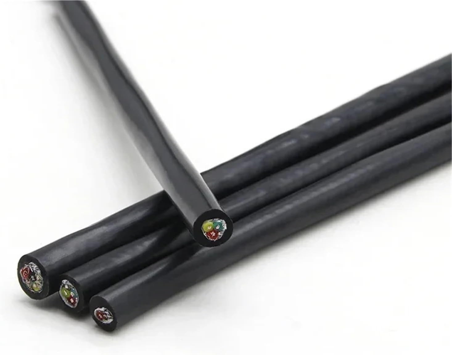 1/5/10m Silicone Rubber Shielded Cable 0.3 .5 .75 1 2 .5mm x 4 6Cores Insulated Flexible Copper High Temperature Wire(1.5mm,5M_3 CORES)