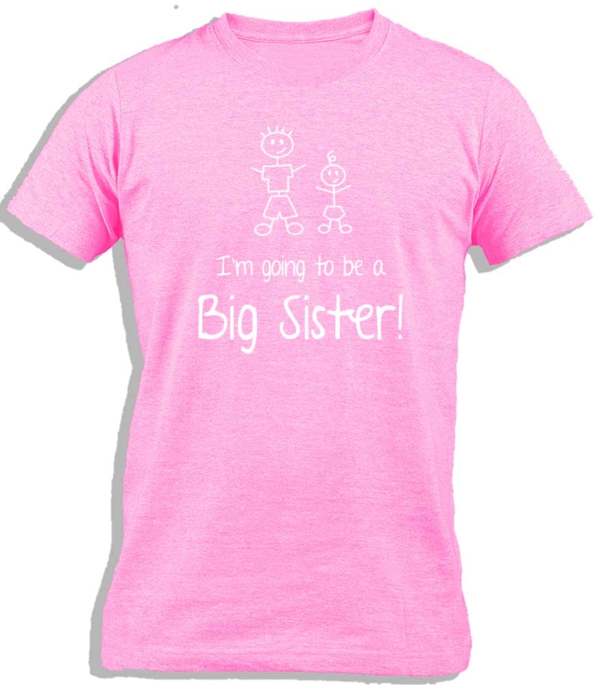 Ay Cabron™ I'm Going To Be A Big Sister Kids Drawing | Funny New Born Baby Small Brother Sister Cotton T-Shirt For Kids