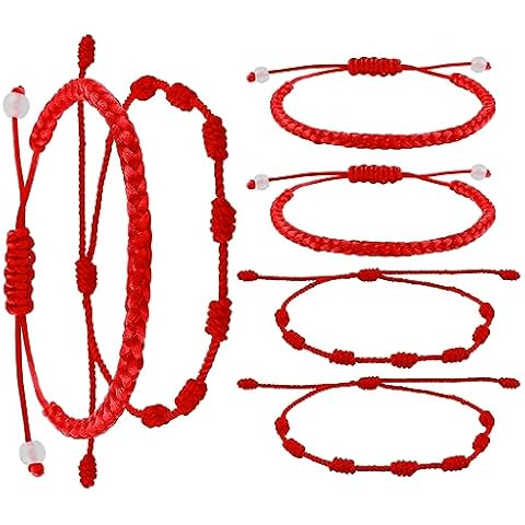 Yolev Adjustable Red String Bracelets Set Cover