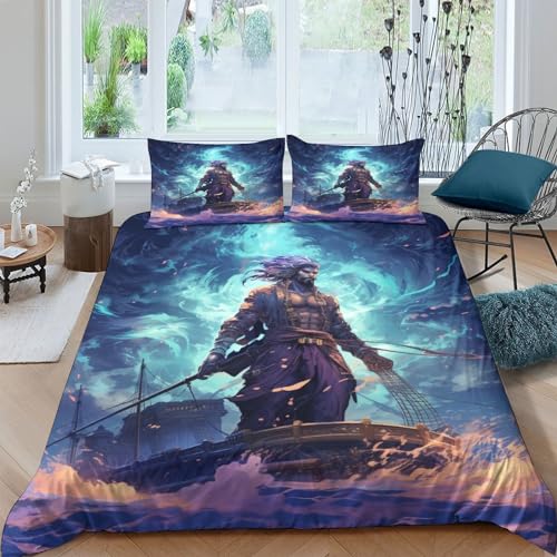 Housse de couette King INTCHE Épéiste 3 pièces en microfibres - 2