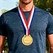 Custom Pieces Gold Award Medals-Winner Medals Gold Prizes for Sports,Competitions,Party,Spelling Bees,Olympic Style,Metal Award Medals,Perfect for School Competitions, Coaches,Students (RedBW Color)