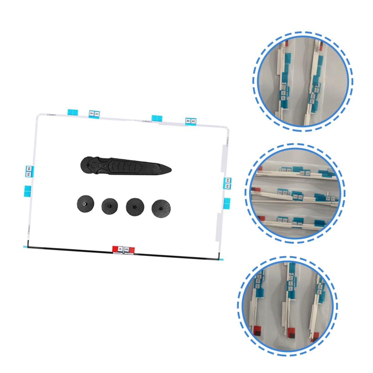 Balacoo 1 Set Replacement Panel Adhesive Sticker with Opening Cutting Tool Kit Compatible for Practical for Panel Repair and Upgrade Needs