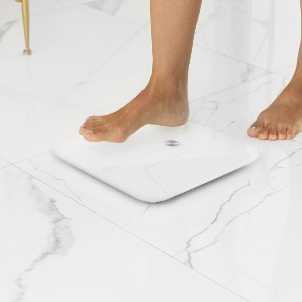 Cecotec Bilancia da bagno Surface Precision 970 Smart Healthy, Connessione Bluetooth 4.0, Misurazione dell'Impedenza Bioelettrica, Vetro Temperato, Display a LED