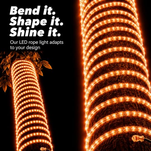 Image of COXO 2 Meters LED Rope Light for Decoration - Waterproof Orange SMD Cove Light for Ceiling, Home Decor, LED Pipe Light for Diwali, Festival, Indoor, Outdoor Use (Orange, 2 Meter)