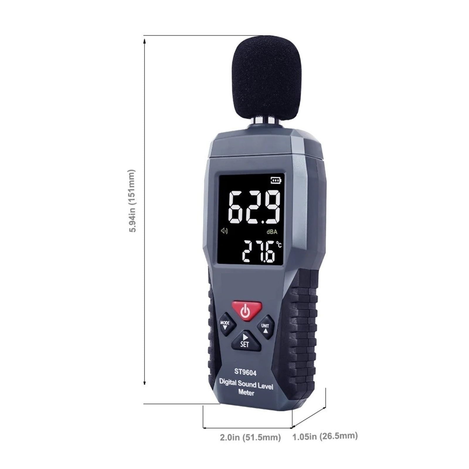Cyfrowy Miernik Poziomu Hałasu W Zakresie 30-130dB ST9604