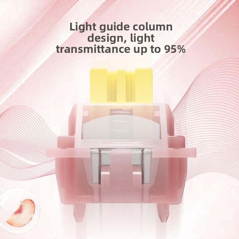 Image of Outemu Silent Peach Hall Effect Magnetic Switches,Magnetic Mechanical Keyboard Switch with Light Guide,Universal Compatibility for Gaming Keyboard,Quiet Switches for Custom Keyboard (35, silent peach)