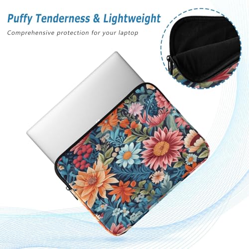 Funda para portátil floral de 13-14 pulgadas impermeable y resistente miniatura 5