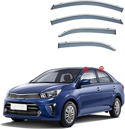 PANXUC Car Wind Deflectors for KIA Sephia Pegas Soluto 2017, Side Window Wind Rain Deflector Window Visor Sun Rain Guard Smoke Guards