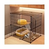 Cage pour chat conçue en toute sécurité : notre cage pour chat est conçue dans un souci de sécurité des animaux de compagnie, évitant les pièces qui peuvent causer des dommages aux animaux tels que les angles vifs, les objets tranchants et les objets mordants. Fournit un environnement de vie sans danger pour vos animaux de compagnie.