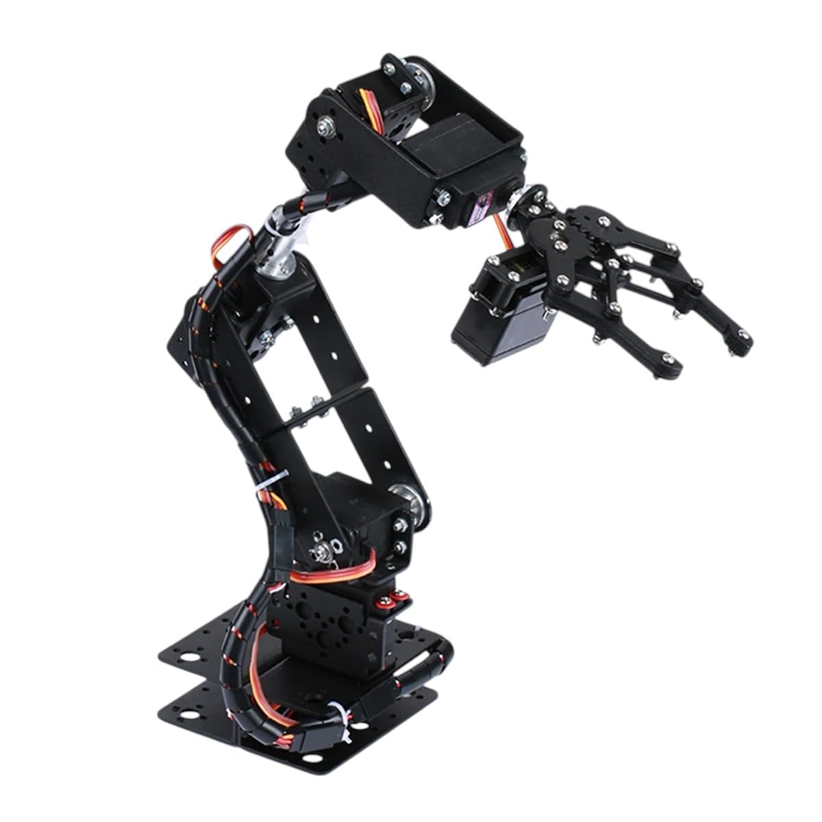 6 DOF Robotic Arrm Gripping Clamp Robot IntteIligent Robot DIY Kit Metal Robotic Arrm Without MG996R Servo Motor for Arduino Replacement for OEM