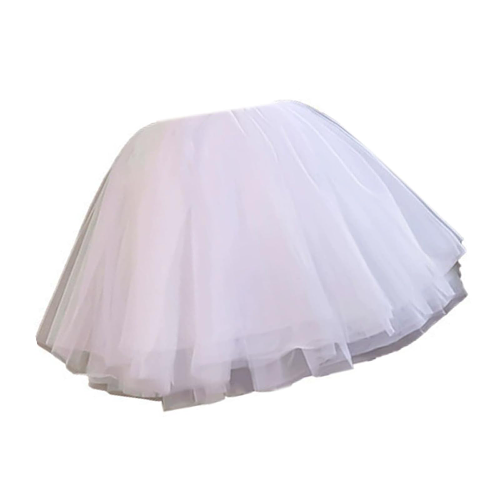 Woedpez Unisex Kids White Polyester Girls Skirt 40Cm Layered Underskirt For Special Occasion And Formal Event Breathable Polyester Slip For Kids