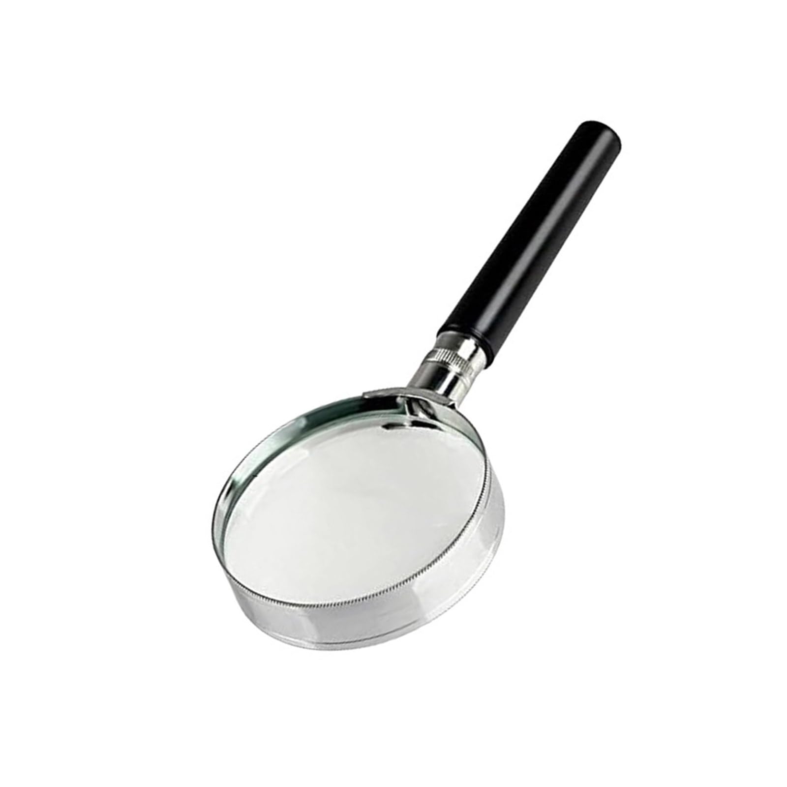 Handheld Magnifier with Ergonomic Metal Grip & Glass Lens, 50mm-100mm Options for Seniors Inspection Portable Magnifyings Glass