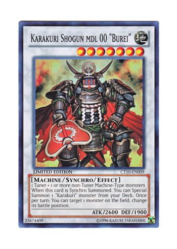 遊戯王 英語版 CT10-EN009 Karakuri Shogun mdl 00 "Burei" カラクリ将軍 無零 (スーパーレア) Limited Edition