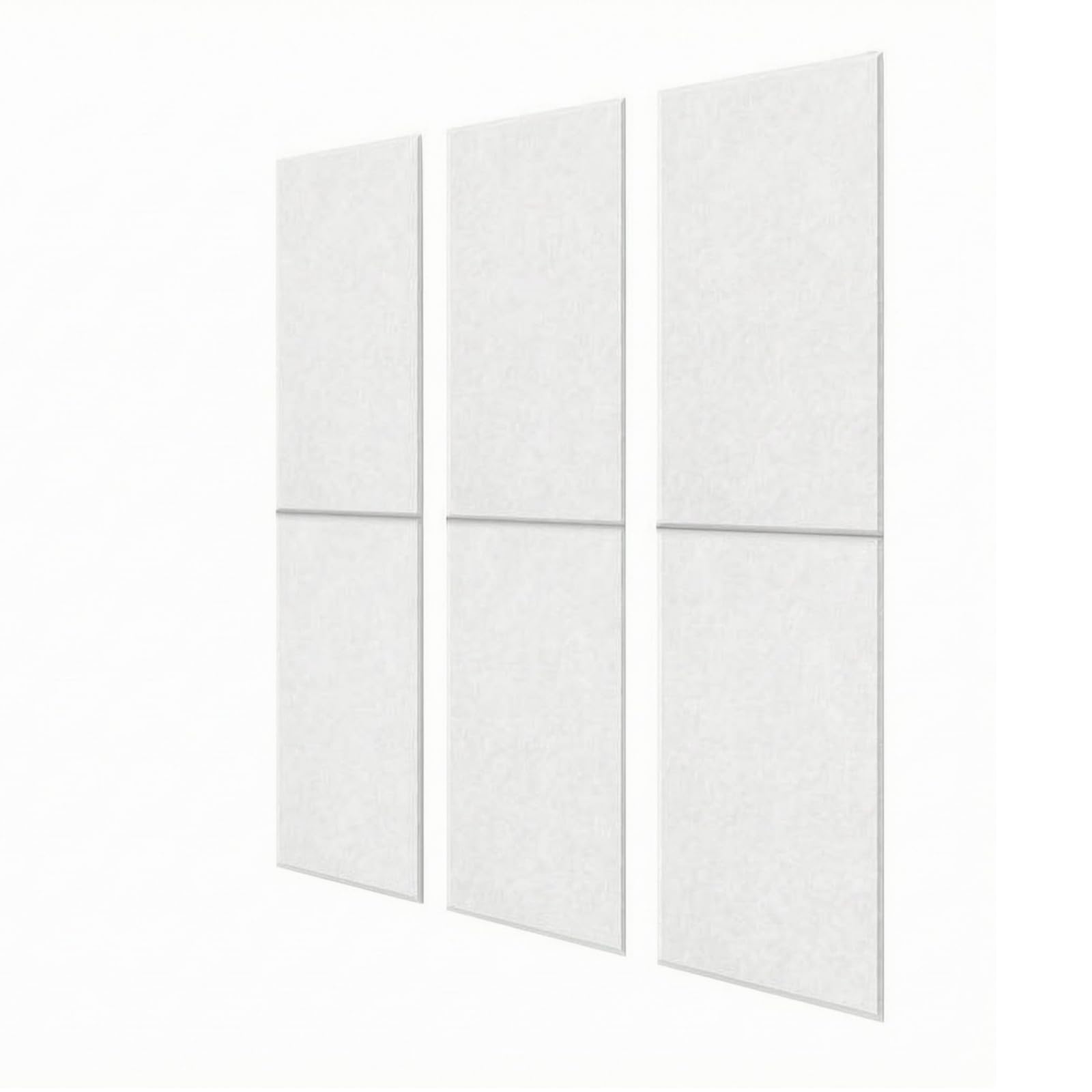 harayaa Pannello Fonoassorbente Parete Pannello Acustico Pannello Fonoisolante Pannello Decorativo in Fibra di Poliestere con Finitura Morbida in Feltro per , Bianco