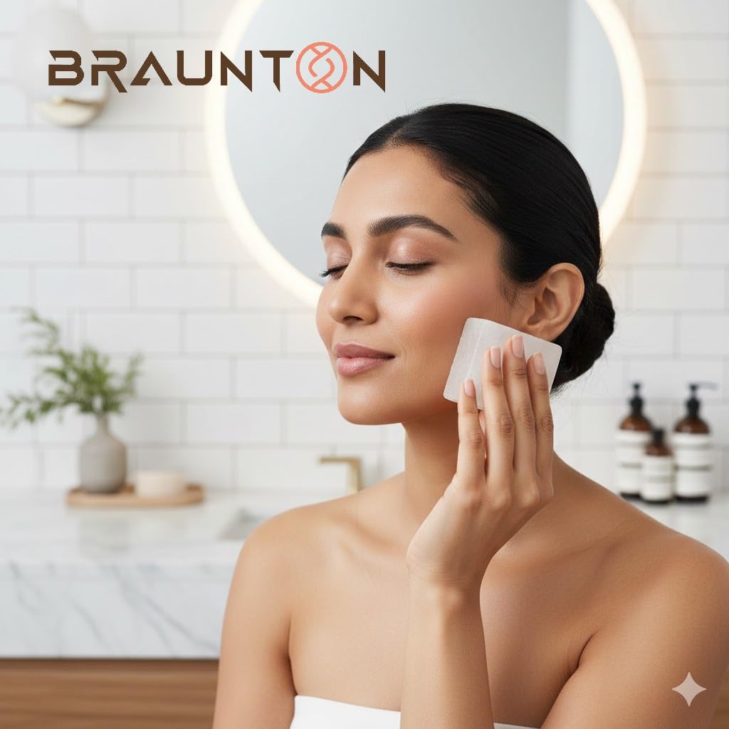 BRAUNTON Natural Crystal White Alum Stone Bar for Underarms & Shaving | Alum Stone For After Shave Alternative| | Fitkari Bar for Skin Tightening | Effective & Gentle Phitkari With Case For Longer Use 4