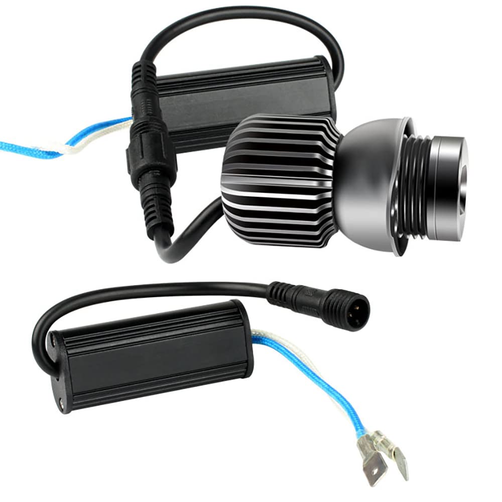 Riloer Angelo Eyes Halo Ring Lampadine, 1Pair 12V 40W Led Angelo Eye Marker Lampadine Per Bmvv 3 Serie E90 Saloon Lci/E91 Touring Lci 2008-2011