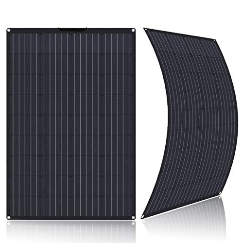 ETFE Panneau solaire flexible 100 W 12 V ultra léger semi-flexible pour camping-car, caravane, camping-car, bateaux, toits, surfaces inégales Cover