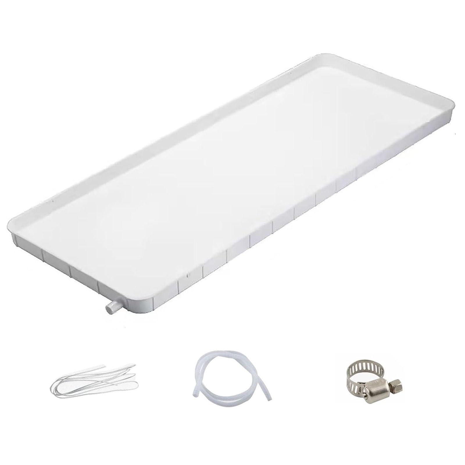 Bandeja de Drenaje de condensado para Aire Acondicionado, Bandeja de Drenaje de plástico para Calentador de Agua con Orificio de Drenaje y colector de Manguera, Bandeja de Drenaje de condens