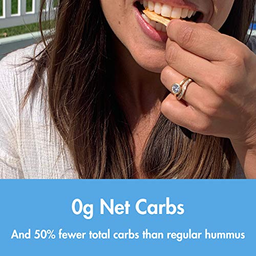BRAMI Lupini Bean Hummus Dip & Spread | 0g Sugar, 0g Net Carbs | Keto, Vegan, Vegetarian, Mediterranean, Non-Perishable, Shelf-Stable, Low Carb, Low Calorie | 10oz (Original, 2 Count)