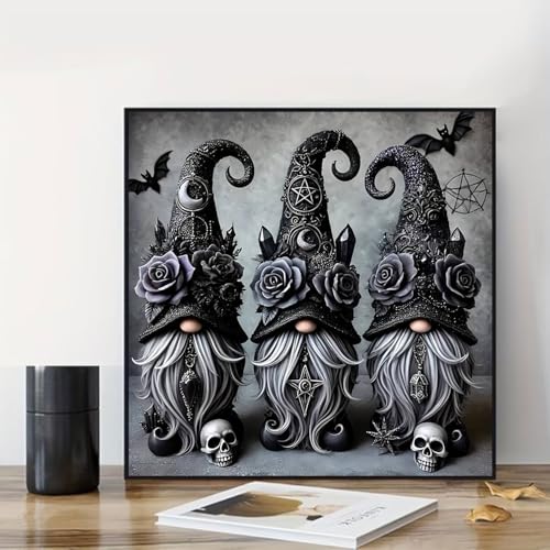 Image of ARPADAMO Diamond Art Kits for Adults,5D Gothic Diamond Painting DIY gnome Diamond Art Diamond Painting Kits for Adult,Round Full Drill Diamonds, Diamond Art Kits for Home Decor-12x12inch