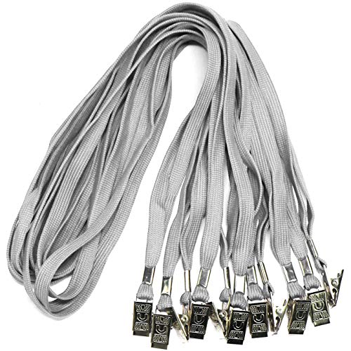 Badge Lanyards Neck Bulk Cruise Lanyards Lanyard With Clip For Id Card Name Tags Badge Holders (Gray, 100 Pack) #TOP15